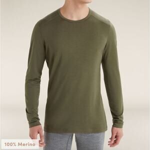 Icebreaker Men's Merino 200 Oasis Long Sleeve Crew Thermal Top Size Small